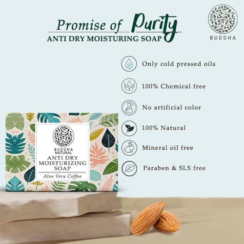 Buddha Natural Anti Dry Skin Glow Handmade Soap (100 Grams)- 100% Ayush Certified Skin Lightening Soap - Cold Pressed Handmade Luxury Butter Soap - Moisturize the Dry and Rough Skin (FROM INDIA)SAB - View 4 of 6