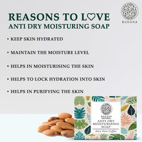Buddha Natural Anti Dry Skin Glow Handmade Soap (100 Grams)- 100% Ayush Certified Skin Lightening Soap - Cold Pressed Handmade Luxury Butter Soap - Moisturize the Dry and Rough Skin (FROM INDIA)SAB - View 5 of 6