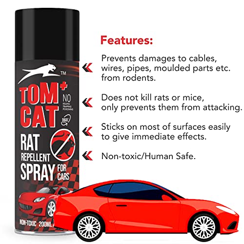 Shadow Securitronics Tom Cat Rat Repellent Spray For Cars 120Ml Highly Effective Protect Wires In Car,Bike&amp;Outdoor Utilities Non Toxic Only Repels 6-8 Weeks Protection Rodent Repellent Coating 100Ml - View 2 of 6
