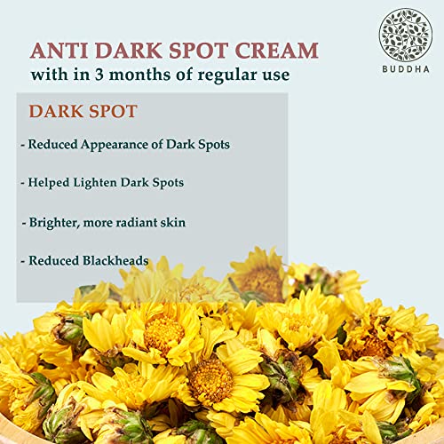 Buddha Natural Dark Spot Removal Face Cream (75 Gms) - 100% Ayush Certified - Helps to Reduce Dark Spot, Pigmentation - Dark Spot Corrector for Women &amp; Men(FROM INDIA)JEZ - View 6 of 6