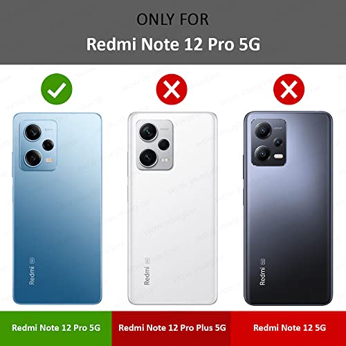 WOW IMAGINE Shock Proof Flip Cover Back Case Cover for Xiaomi Redmi Note 12 Pro 5G (Flexible | Leather Finish | Card Pockets Wallet & Stand | Blue) (FROM INDIA FAAZ) - View 2 of 7