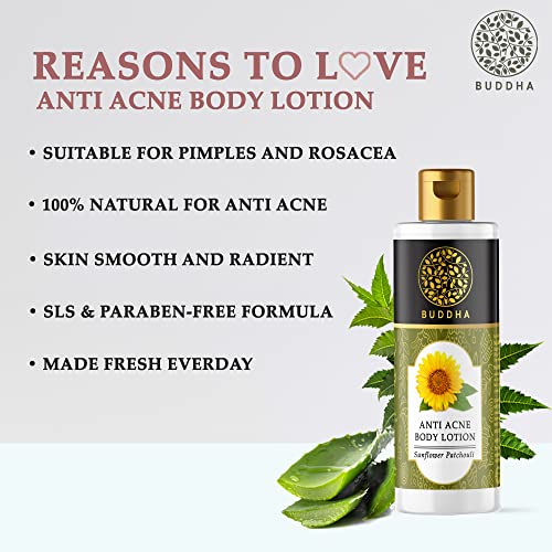 BUDDHA NATURAL Anti Acne Body Lotion (150 ml) - Help Clear Acne and Reduce Future Breakouts - 100% Natural (FROM INDIA)SAB - View 4 of 6