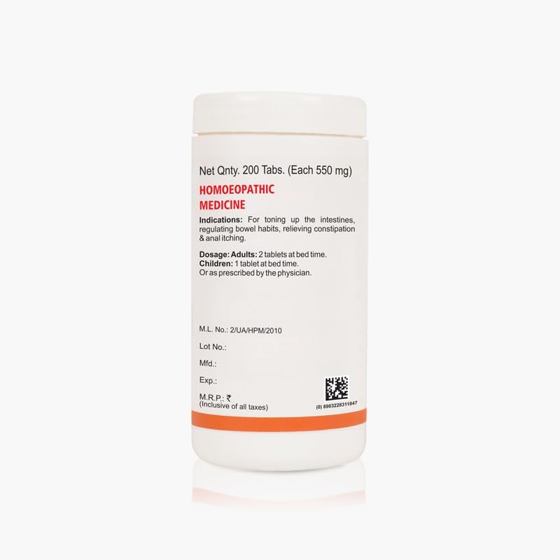 Dr. Bakshi's BAKSON'S HOMOEOPATHY Y-Lax Tablets-200 Tabs - View 2 of 2