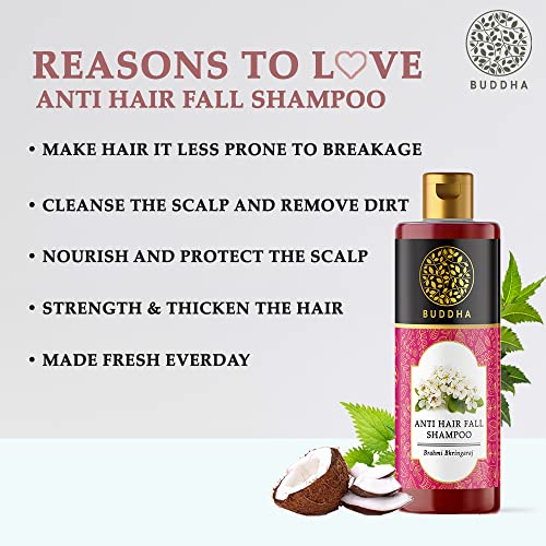 BUDDHA NATURAL Anti Hair Fall Shampoo 200 ml - Upto 100% Stronger Hair &amp; Reduced Hair Fall - Revive My Roots(FROM INDIA)JEZ - View 6 of 6