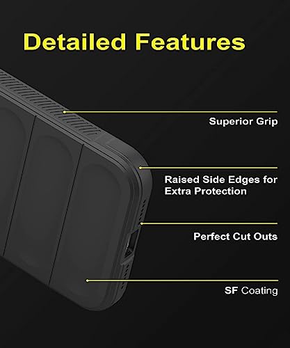 WOW IMAGINE Ultimate Silicon Back Cover Case for Samsung Galaxy M14 5G | Military Grade Drop Protection Shockproof Bumper | Anti-Slip Grip | Scratch Proof Micro-Fibre Cloth Inside (Pitch Black)(FROM INDIA FAAZ) - View 6 of 6