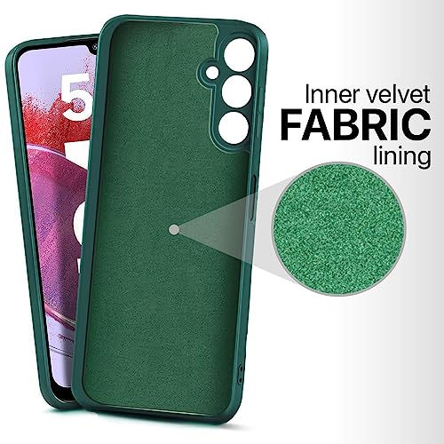 WOW IMAGINE Back Cover for Samsung Galaxy M34 5G | F34 5G | Ultra Slim Soft Rubberised Case | Inner Velvet Fabric Lining | Matte Silicone Flexible Mobile Case | Camera Protection - Green(FROM INDIA FAAZ) - View 3 of 6