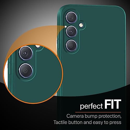 WOW IMAGINE Back Cover for Samsung Galaxy M34 5G | F34 5G | Ultra Slim Soft Rubberised Case | Inner Velvet Fabric Lining | Matte Silicone Flexible Mobile Case | Camera Protection - Green(FROM INDIA FAAZ) - View 6 of 6