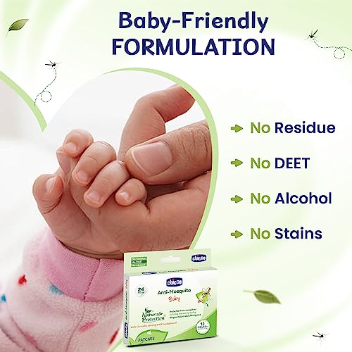 Chicco Anti-Mosquito Patches for Babies, 24 count | Natural Protection from Disease Spreading Mosquitoes | 12 Hours of Protetcion | Free from DEET, Alcohol and Stains (FROM INDIA)SAB - View 6 of 6