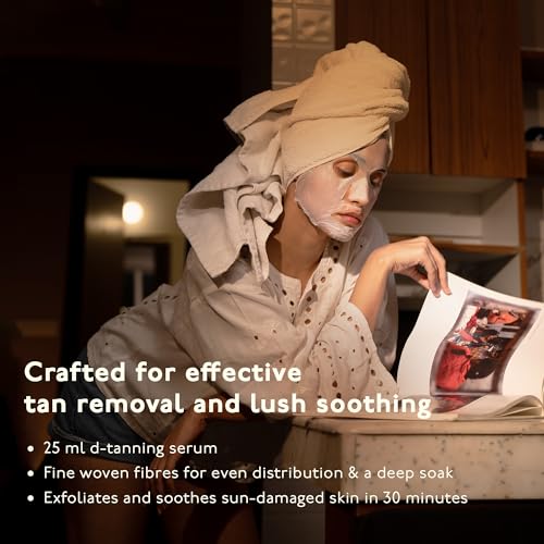 ASAYA Dtan Face Sheet Mask For Tan Removal | Bio Cellulose Sheet Mask For Sun-Damaged Skin | Maple Extract | Exfoliates &amp; Evens Tone | Made In Korea | All Skin Types, 1 Count (FROM INDIA)SAB - View 3 of 6