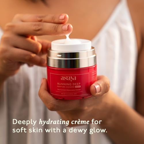 Asaya Moisture Cocoon Creme | Rich moisturizing cream for women &amp; men | Niacinamide, Watermelon &amp; Coconut Water extract | Soothes, firms &amp; adds glow | Non-greasy | For Dry to Normal skin types, 50 gm (FROM INDIA)SAB - View 2 of 6