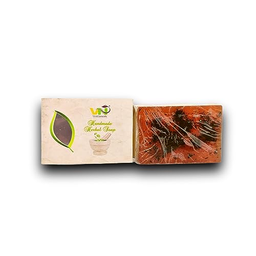 Vivid Naturally Handmade Green Tea Soap Bar - Antioxidant-Rich Cleansing with Green Tea Leaves and Pure Tea Tree Oil - 105gm | Luxury Premium &amp; Natural Herbal Bathing Soap Bar | SLS &amp; Paraben Free(FROM INDIA)JEZ - View 2 of 6