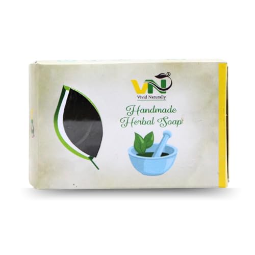 Vivid Naturally Handmade Green Tea Soap Bar - Antioxidant-Rich Cleansing with Green Tea Leaves and Pure Tea Tree Oil - 105gm | Luxury Premium &amp; Natural Herbal Bathing Soap Bar | SLS &amp; Paraben Free(FROM INDIA)JEZ - View 3 of 6