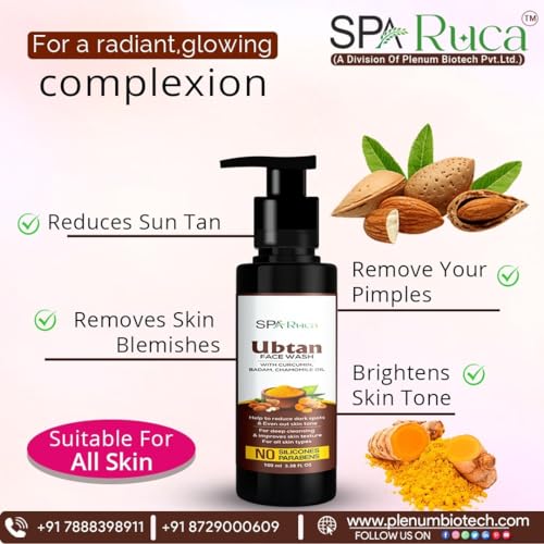 Spa Ruca Ubtan Facewash | Tan removal | Skin Brightning | Turmeric &amp; Saffron | Suitable for all Skin Type| 100 ML (FROM INDIA)SAB - View 2 of 2