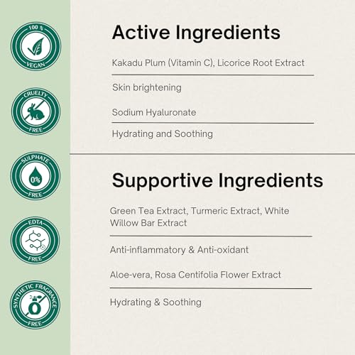 ORGANICAGLEAM C-Luronate Face Serum with Vitamin C, Sodium Hyaluronate, Green Tea, Turmeric for Hydration, Antioxidant &amp; Anti-inflammatory, Smooth Moisturized Skin, Skincare for Men and Women (10 ml)(FROM INDIA)JEZ - View 6 of 7
