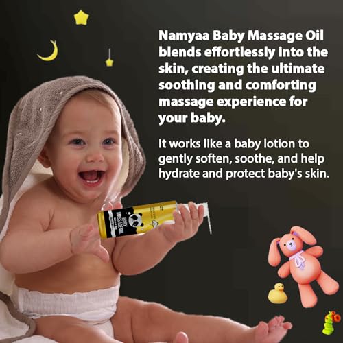 Namyaa Baby Massage Oil With Goodness of More Than 10 Oils | Calming and Soothing with Lavender, Chamomile, Almond Oil To Help Sleep And Nourish Skin (3.38), Pack of 1(FROM INDIA)NUZ - View 2 of 6