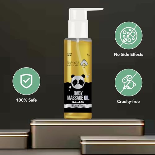 Namyaa Baby Massage Oil With Goodness of More Than 10 Oils | Calming and Soothing with Lavender, Chamomile, Almond Oil To Help Sleep And Nourish Skin (3.38), Pack of 1(FROM INDIA)NUZ - View 5 of 6