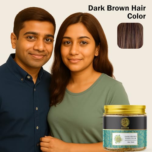 Buddha Natural Dark Brown Hair Color - 50 Grams - Plant Based Natural - Instant, No Ammonia. Get Natural Dark Brown Color Free from Harsh Chemicals(FROM INDIA)JEZ - View 2 of 6