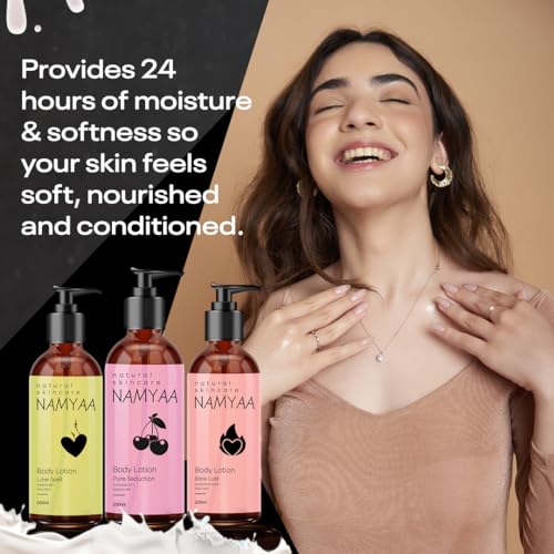 Namyaa Nourishing Body Lotion|With Long Lasting Fragrance|Made with Natural Ingredients |For Dry Skin|Gives Glowing And Ultra Soft Skin| Pack of 3(Aloe Vera, Coconut Oil)(FROM INDIA)NUZ - View 2 of 5