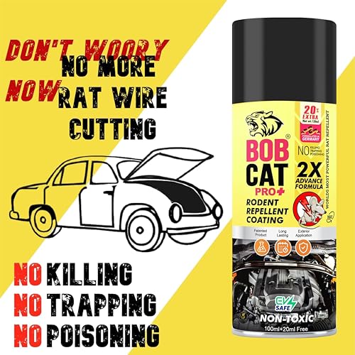 Shadow Securitronics Bob Cat Highly Effective No Entry Rat Repellent Spray for Cars| Rodent Spray| Anti Rat Spray |2X Advance Formula Pack of 1 (120 ML) (FROM INDIA) NUSS(FROM INDIA) NUSS - View 4 of 6