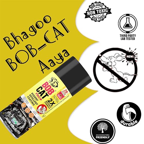 Shadow Securitronics Bob Cat Highly Effective No Entry Rat Repellent Spray for Cars| Rodent Spray| Anti Rat Spray |2X Advance Formula Pack of 1 (120 ML) (FROM INDIA) NUSS(FROM INDIA) NUSS - View 5 of 6