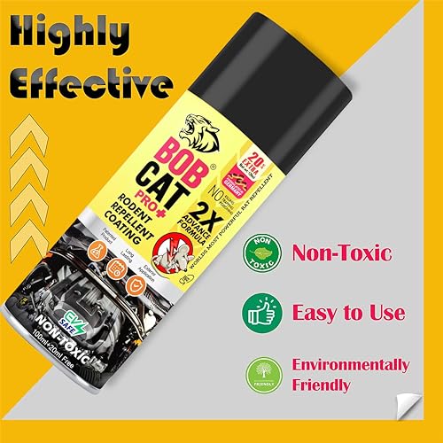Shadow Securitronics Bob Cat Highly Effective No Entry Rat Repellent Spray for Cars| Rodent Spray| Anti Rat Spray |2X Advance Formula Pack of 1 (120 ML) (FROM INDIA) NUSS(FROM INDIA) NUSS - View 6 of 6