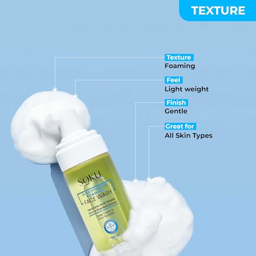 SOKU Ultra Hydrating Foaming Face Wash | Enriched with Hyaluronic Acid Kakadu Plum &amp; Pine Bark Extract For Dry Skin | Sulphate &amp; Toxins Free | Hydrates Skin - View 5 of 7