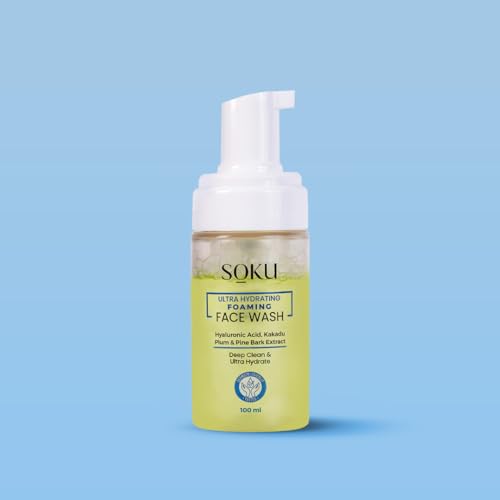 SOKU Ultra Hydrating Foaming Face Wash | Enriched with Hyaluronic Acid Kakadu Plum &amp; Pine Bark Extract For Dry Skin | Sulphate &amp; Toxins Free | Hydrates Skin - View 6 of 7