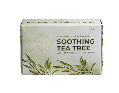 NEW DAY Soothing Tea Tree Moisturizing Soaps For Bath | Bath Soap Infused With Vitamin E &amp; Tea Tree Oil | Bathing Soap For Moisturizing &amp; Cleansing(FROM INDIA)NUZ - View 2 of 6