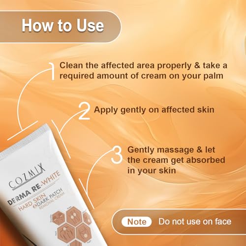 COZMIX Derma Re-White Dark Patch Removal Cream | Knee &amp; Elbow Cream | Neck &amp; Underarm Cream | Dark Patches Corrector | Underarm Cream | Cream For Spots &amp; Uneven Skin Tone, 80 gm (FROM INDIA)SAB - View 2 of 5