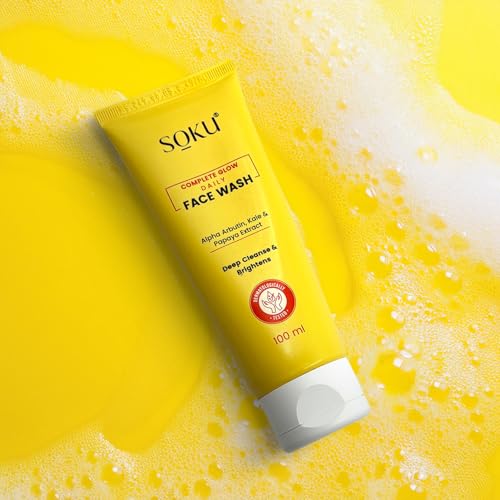SOKU Complete Glow Daily Face Wash | Alpha Arbutin Face Wash For Brighter &amp; Glowing Skin | Reduces Pigmentation | Dermatlogically Tested - 100 ml(FROM INDIA)JEZ - View 6 of 7