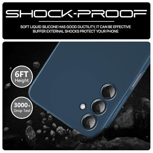 WOW IMAGINE Back Cover for Samsung Galaxy M15 5G Prime Edition | M15 | F15 5G | Ultra Slim Soft Rubberised Case | Inner Velvet Fabric | Matte Silicone Flexible Mobile Case | Camera Protection - Blue (FROM INDIA FAAZ) - View 4 of 6