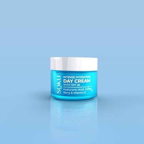 SOKU Intense Hydrating Day Cream with SPF 30 | Hydrates Skin &amp; Boosts Collagen Production | Enriched with Vitamin E, Hyaluronic Acid &amp; Coffee Berry | Moisturizer for Women &amp; Men - 50 g(FROM INDIA)JEZ - View 6 of 7