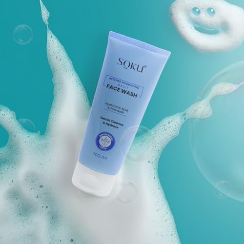 SOKU Intense Hydrating Daily Face Wash | Hyaluronic Acid Booster | Suitable For Dry Skin | Enriched with Pine Bark |Pore Cleansing &amp; Dirt Control | Men &amp; Women - 100 ml(FROM INDIA)JEZ - View 6 of 7