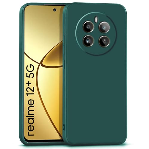 WOW IMAGINE Back Cover for Realme Narzo 70 | Narzo 70 Pro | 12 Plus | P1 5G | Slim Soft Rubberised Case | Inner Velvet Fabric Lining | Matte Silicone Flexible Mobile Case | Camera Protection - Green(FROM INDIA FAAZ) - Related product