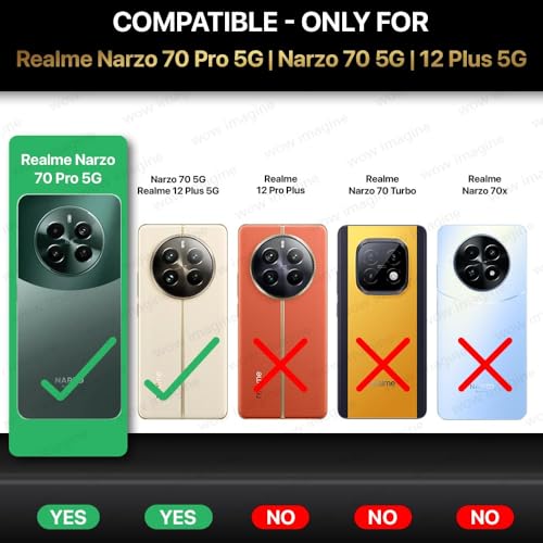WOW IMAGINE Back Cover for Realme Narzo 70 | Narzo 70 Pro | 12 Plus | P1 5G | Slim Soft Rubberised Case | Inner Velvet Fabric Lining | Matte Silicone Flexible Mobile Case | Camera Protection - Green(FROM INDIA FAAZ) - View 2 of 6