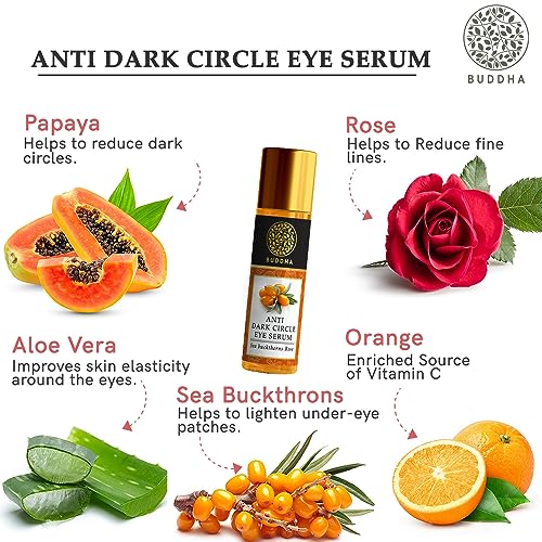 Buddha Natural Dark Circle Eye Serum (10 ml) - Helps Get Bright, Youthful Eyes, Reduces Dark Circles - 100% Chemical-Free(FROM INDIA)JEZ - View 3 of 6