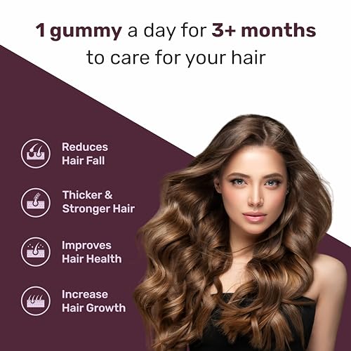 Mypro Sport Nutrition Biotin Hair Gummies | for Stronger &amp; Healthy Hair &amp; Assists Hair Growth | With Sesbania,Amla Grapeseed Extract | Hair Supplements for Men&amp;Women Strawberry Flavour-30 Gummies (FROM INDIA)SAB - View 3 of 7