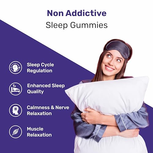Mypro Sport Nutrition Melatonin Sleep Gummies | No Side Effect With Chamomile,Tart Cherry &amp; Vitamin D2 | Promotes Deep Sleep | Calms Brain &amp; Relaxes Nerves | Wake Up Fresh &amp; Energetic - 30 Gummies (FROM INDIA)SAB - View 3 of 7