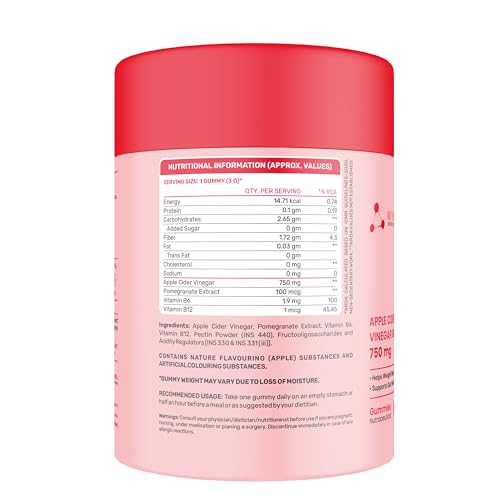 Mypro Sport Nutrition Pomegranate Extract with Apple Cider Vinegar &amp; Vitamin B6&amp; B12 Gummies Nutraceutical for Men and Women- 30 Gummies (FROM INDIA)SAB - View 6 of 7