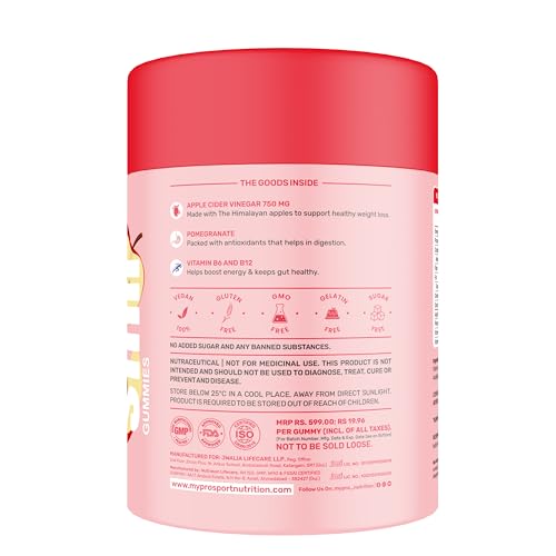 Mypro Sport Nutrition Pomegranate Extract with Apple Cider Vinegar &amp; Vitamin B6&amp; B12 Gummies Nutraceutical for Men and Women- 30 Gummies (FROM INDIA)SAB - View 7 of 7