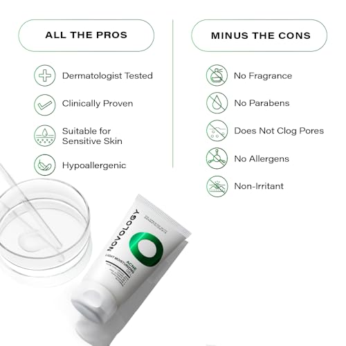 Novology Acne Light Moisturizing Gel | Hyaluronic Acid, Glycerin, Pro-VitaminB5 &amp; Niacinamide | Upto 100 Hrs Hydration | Non-Oily &amp; Non-Sticky | 50 g(FROM INDIA)JEZ - View 6 of 6