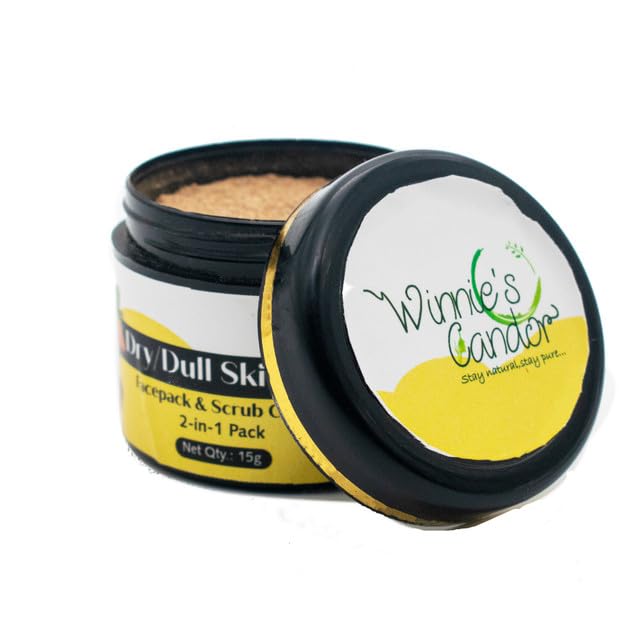 WINNIES CANDOR Dry/Dull Skincare Facepack &amp; Scrub Combo 2-in-1 Pack, 15g (FROM INDIA)SAB - View 2 of 6
