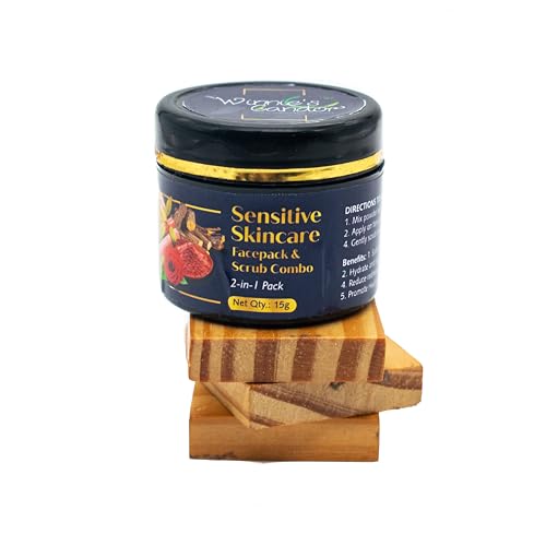 WINNIES CANDOR Sensitive Skincare Facepack &amp; Scrub Combo, 2 in 1 Pack, for Sensitive Skin Types, 15g (FROM INDIA)SAB - View 5 of 7