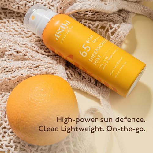 Asaya SPF 65+ Sunscreen Spray with Aloe Vera extract | Broad Spectrum UVA + UVB Coverage | For Men &amp; Women | Quick-drying, No White-Cast | Sweat &amp; Waterproof Sunscreen Spray | All skin types | 100ml (FROM INDIA)SAB - View 2 of 6