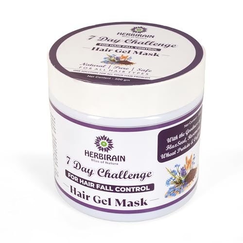 HERBIRAIN Hairfall Control Hair Mask in Just 7 days 500 ml | Suitable For All Hair Types| Both For Men &amp; Women| Enriched With Wheat Protein, Rosemary and Flaxseed extract (FROM INDIA) NUSS - Shop at Colombo Mall