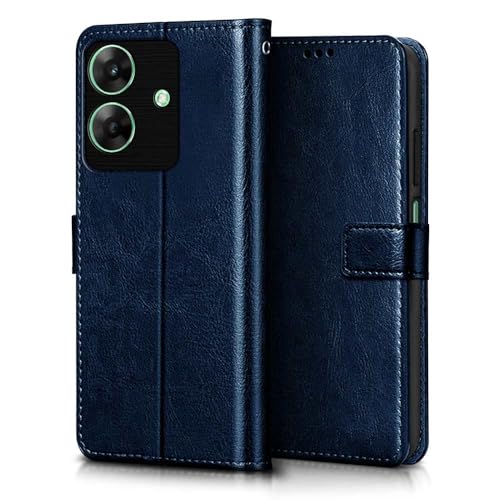 WOW IMAGINE Shock Proof Flip Cover Back Case Cover for Realme Narzo N61 | Realme C61 (Flexible | Leather Finish | Card Pockets Wallet &amp; Stand | Blue) (FROM INDIA FAAZ) - View 2 of 6