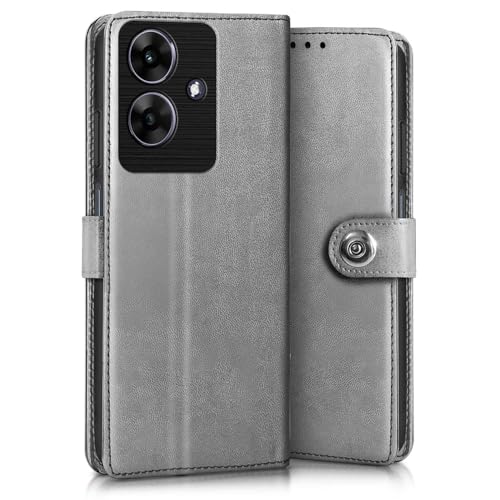WOW IMAGINE Shock Proof Flip Cover Back Case for Realme Narzo N61 | Realme C61 (Magnetic Button Flip Case | Wallet Pockets &amp; Stand | Leather Finish | Stone Grey) (FROM INDIA FAAZ) - View 2 of 6