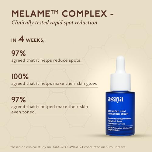Asaya Advanced Pigmentation Serum for Reducing Dark Spots &amp; Acne Marks | MelaMe™ Complex, Niacinamide &amp; Alpha Arbutin | Fades pigmentation &amp; Evens Dull Skin | For All skin types | Men &amp; Women | 30 ml (FROM INDIA)SAB - View 3 of 6