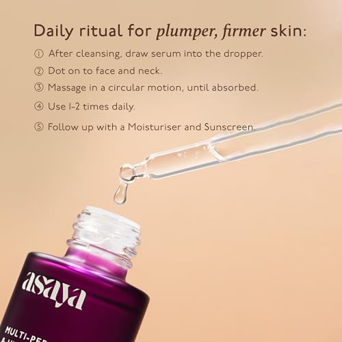 Asaya Multi Peptide Serum for Face with Hyaluronic Acid | Smoothes Wrinkles, Firms Skin | Collagen boosting serum with 5% Tripeptide Complex | Hydrating Overnight Repair Serum for Women &amp; Men | 30 ml (FROM INDIA)SAB - View 5 of 6