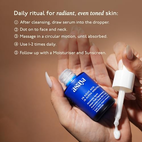 Asaya 2% Kojic Acid Serum with 1% Alpha Arbutin | Targets Blemishes, Dark Spots | Even Skin Tone Solution | Antioxidant Rich, Hyperpigmentation-Fading Formula | For all skin types | 30 ml (FROM INDIA)SAB - View 5 of 6